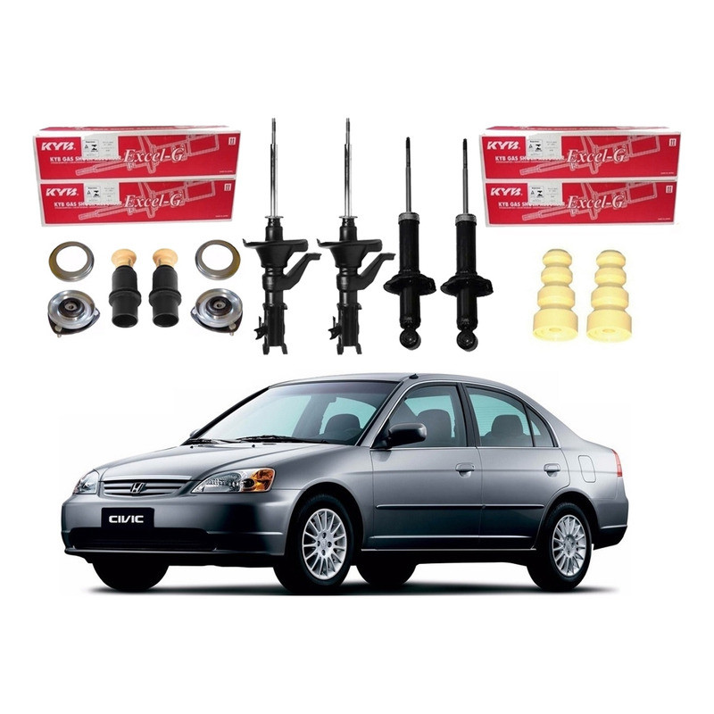 Kit Amortecedor Dianteiro Traseiro Civic 1.7 2002 A 2003 em Oferta na Shopee