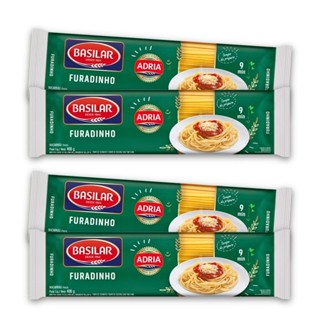 Kit 4un Pacote Macarrão 400G Semolado Furadinho Basilar em Oferta na Shopee