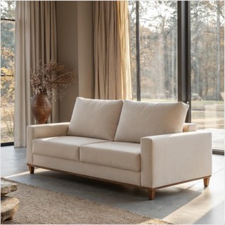 Sofá 3 Lugares em Linho com Molas Sala de Estar 180cm Vênus em Oferta na Shopee