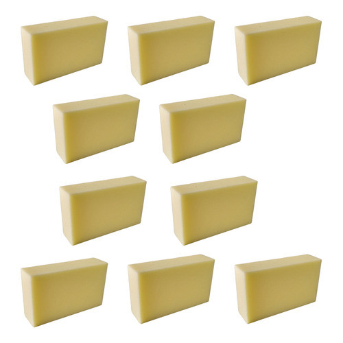 Kit 10 Bloco Espuma Multiuso Rejunte Parede Pedreiro 22x13x6 BRANCA OU AMARELA