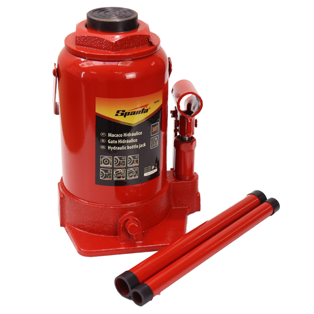 MACACO HIDRAULICO TIPO GARRAFA, 30 T, ELEVACAO 245 - 385 MM, 1PC//SPARTA em Oferta na Shopee