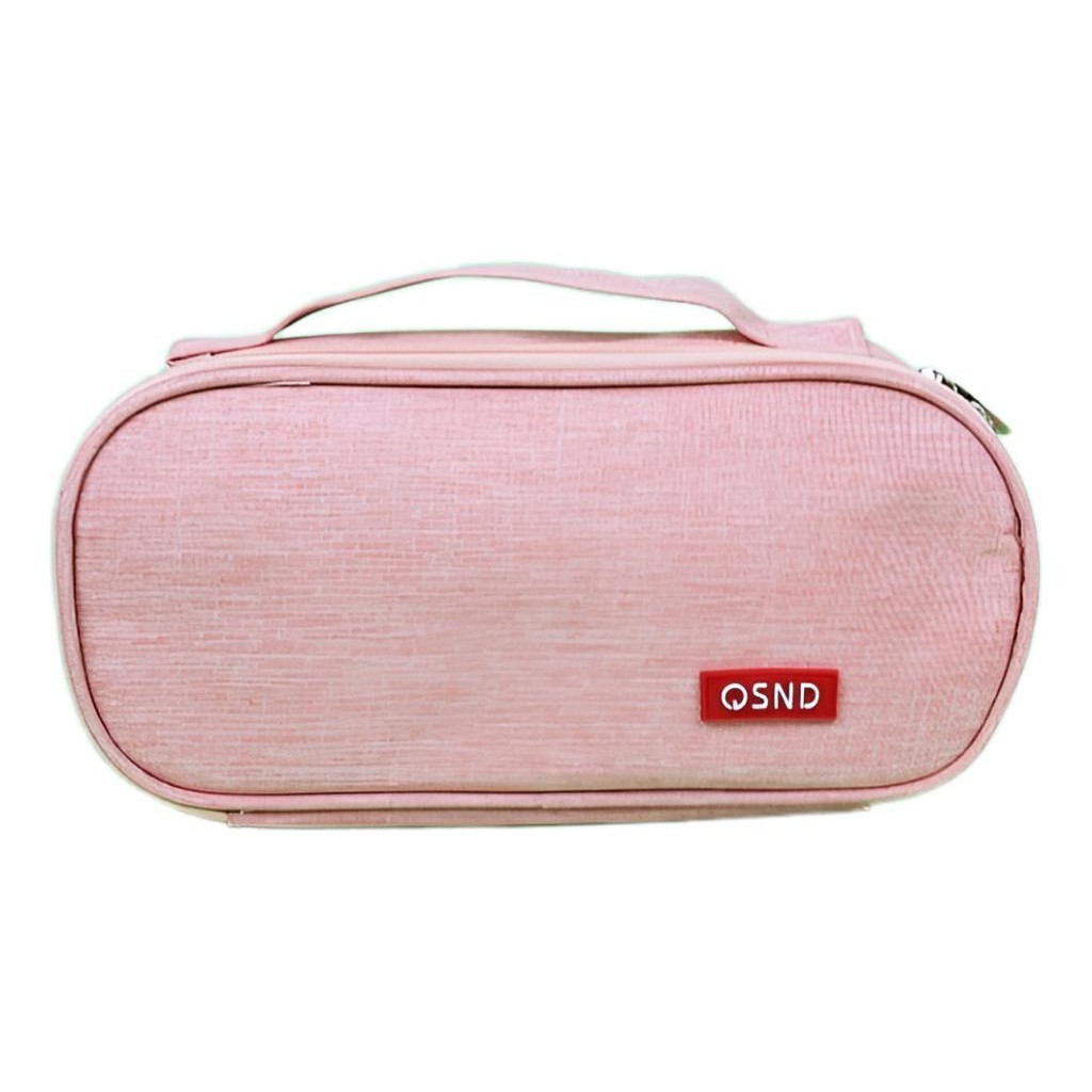 Estojo Escolar Organizador Com Divisórias Grande Nécessaire - Rosa