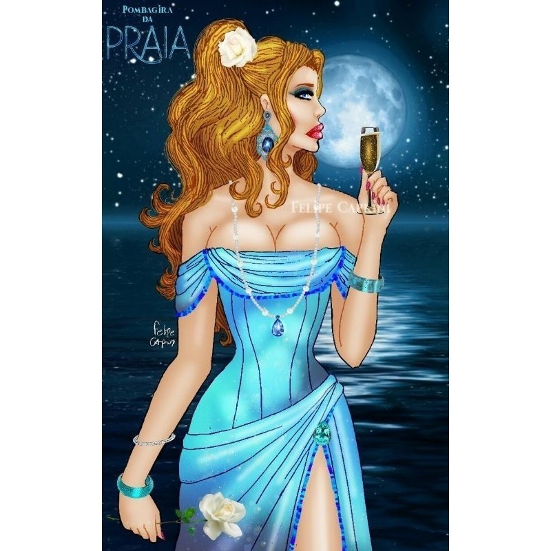 Quadro Decorativo Pombagira Menina da Praia entidade Pomba gira,pombogira, Entidade Umbanda e Candomblé Pomba gira,pombo