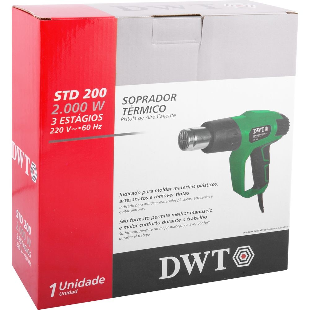Detalhes do Soprador Térmico 220V Std 200 DWT