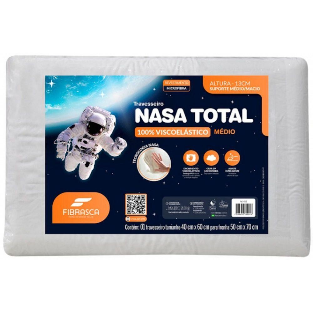 Travesseiro Fibrasca Nasa Total Médio 4018 13x40x60cm em Oferta na Shopee