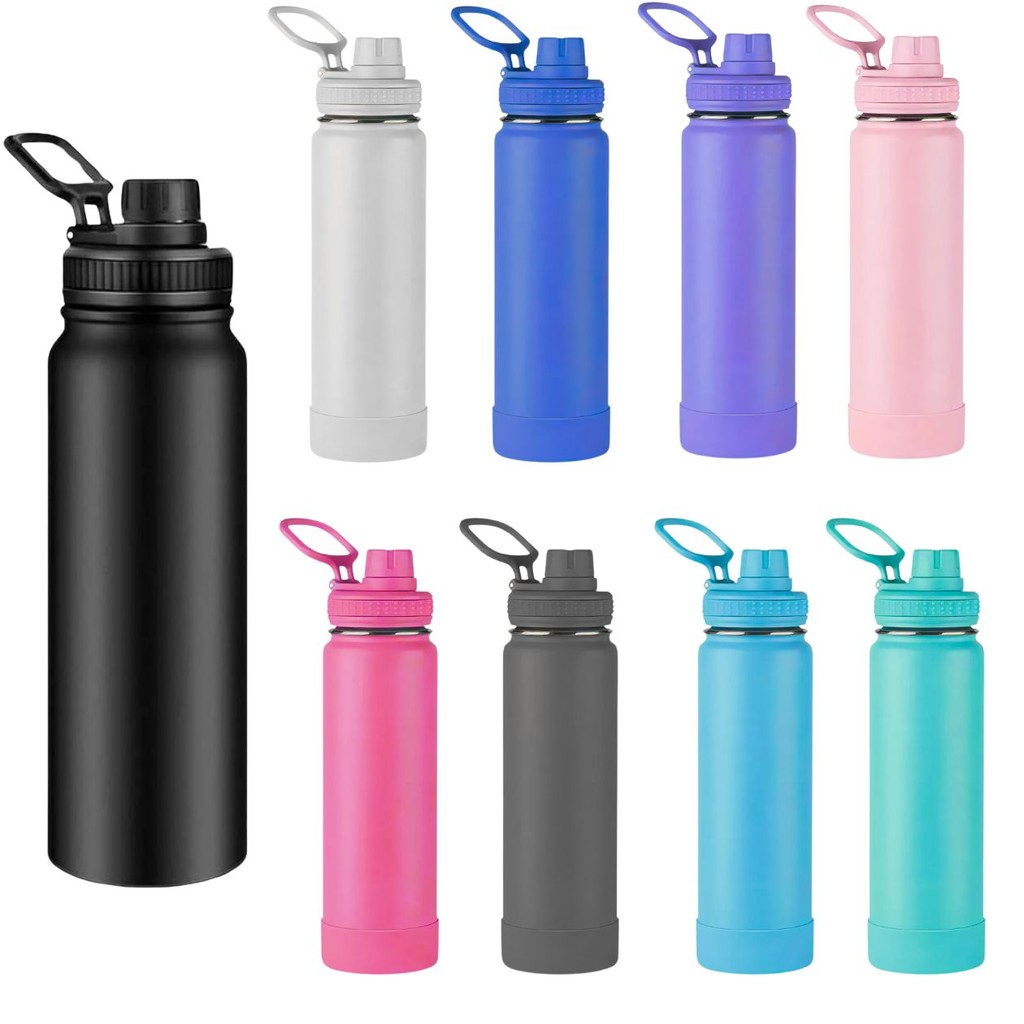 Garrafa Térmica Aço Inox 800ml p/ Chá Café Água Bico c/ Tampa Filtro Alça p/ Academia Viagem Escritório Fitness