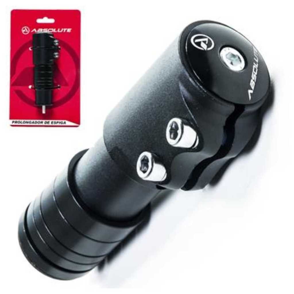 Extensor Prolongador Alongador de Espiga Aheadset Mesa Bike Preto Absolute
