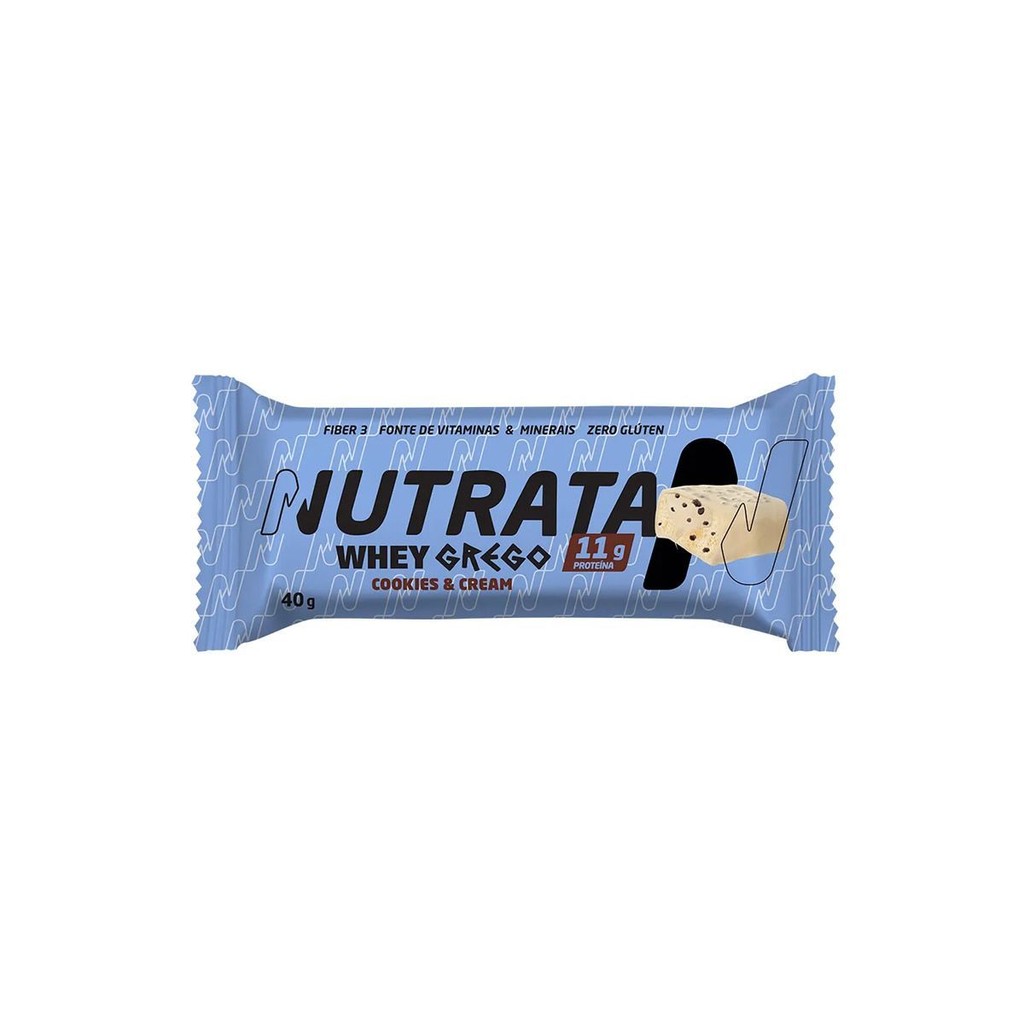 Barra Whey Grego Bar - 1 Unidade 40g Cookies and Cream - Nutrata