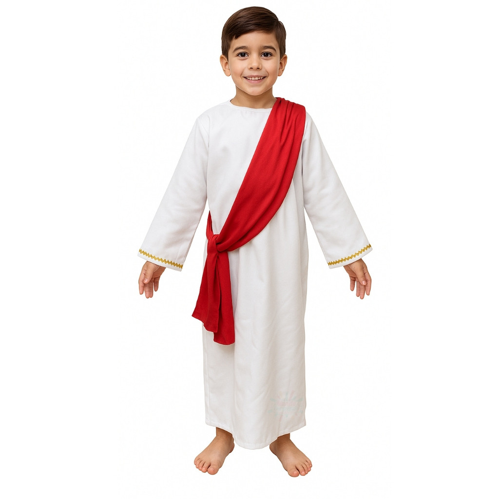 Fantasia Bíblica Túnica de Jesus Hebreu Infantil em Oferta na Shopee