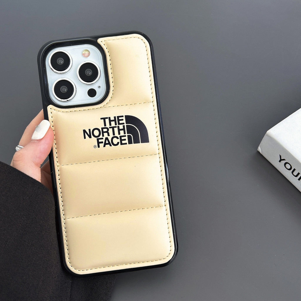 Capa de celular em couro de algodão 1113, estilo casaco de plumas, adequada para Apple iPhone 16 Plus 15 Pro Max, para c
