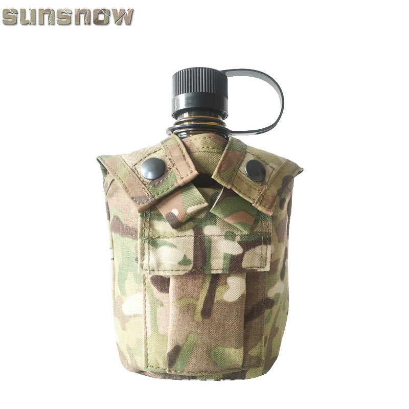[Sun Snow] Bolsa para garrafa de água Black Hawk 1L Capa para garrafa de água Sistema MOLLE 500D Kodora Copo de água com