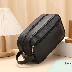 Necessaire De Viagem Unissex Em PU Impermeável Com Grande Capacidade
