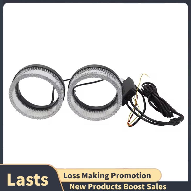 2 Em 1 RGB Led Symphony Angel Eyes Ring Light Para Carros Com Controle De Aplicativo DRL Luz Diurna