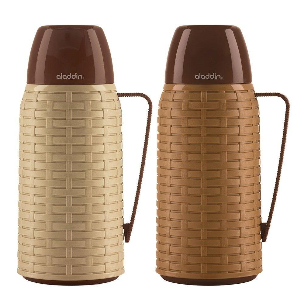Imagem Garrafa Aladdin Rattan, 1 Litro, Marrom/Creme (sortida)