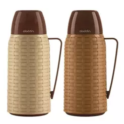 Garrafa Aladdin Rattan, 1 Litro, Marrom/Creme (sortida)
