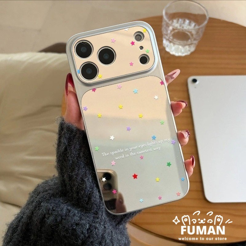 Estilo Coreano Estrelas Prata Espelho Caso De Telefone Para Samsung Galaxy A27 A37 A36 M36 F36 A35 A34 A33 A32 M32 A31 A