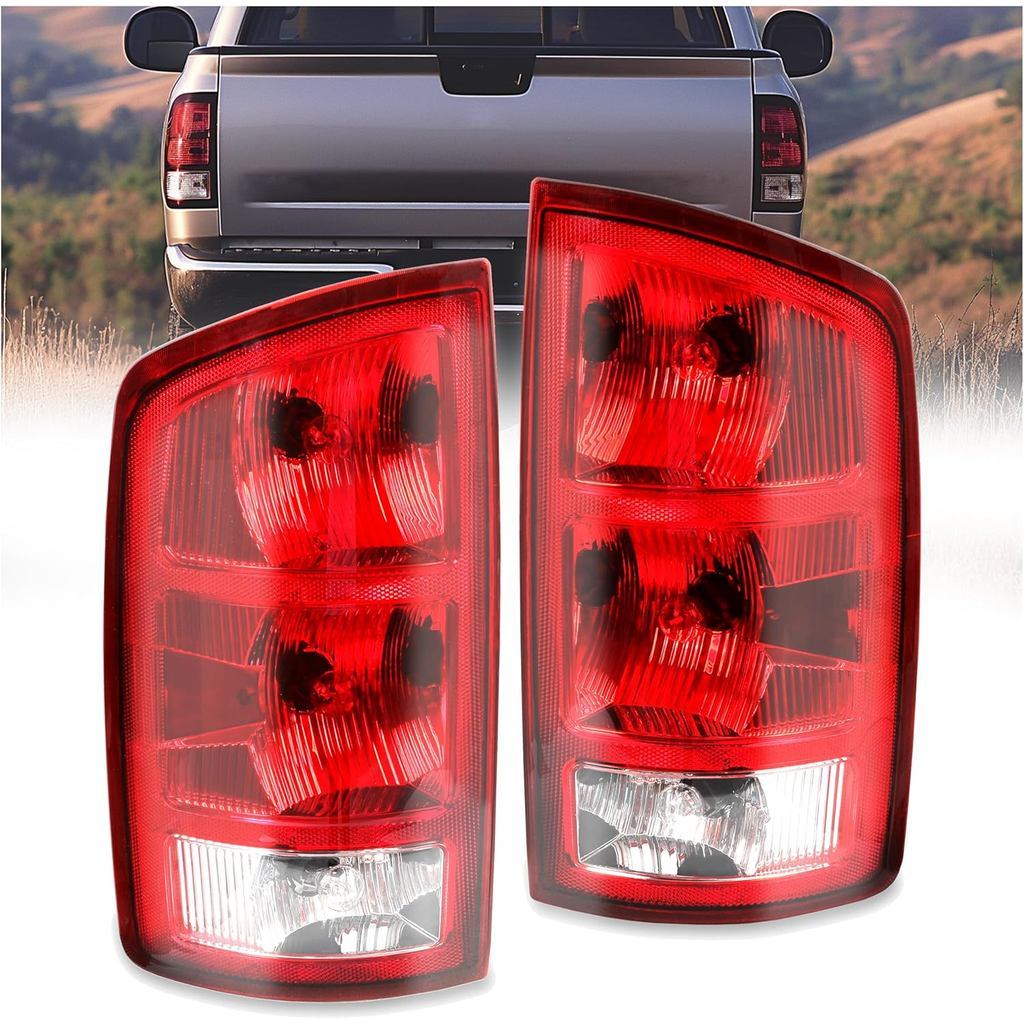 Conjunto De Luzes Traseiras HECASA Com Lâmpada Compatível 2002-2006 Dodge Ram 1500/2003 2500 3500 Par De Captadores Sina