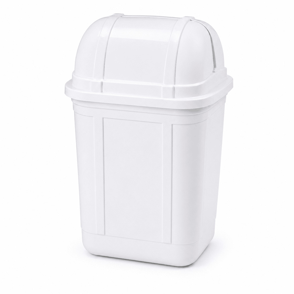 Lixeira Retrátil 4 Litros Branca Nitron Para Cozinha Pia Bancada Banheiro Quarto Cesto De Lixo Compacto