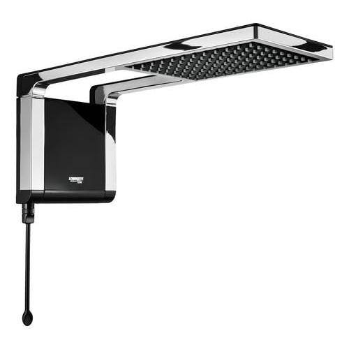 Chuveiro Elétrico De Parede Lorenzetti Acqua Ultra Storm Preto-cromado 7800w 220v
