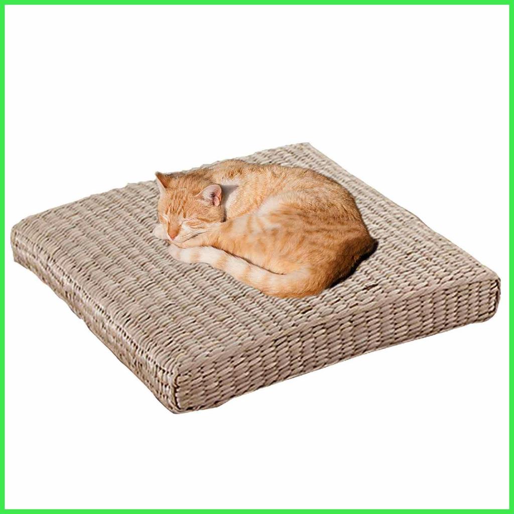 Assento De Chão De Palha Clássico Rattan Tatami Tapete Respirável Acolchoado Travesseiro Yoga Meditação Almofada Para Ca