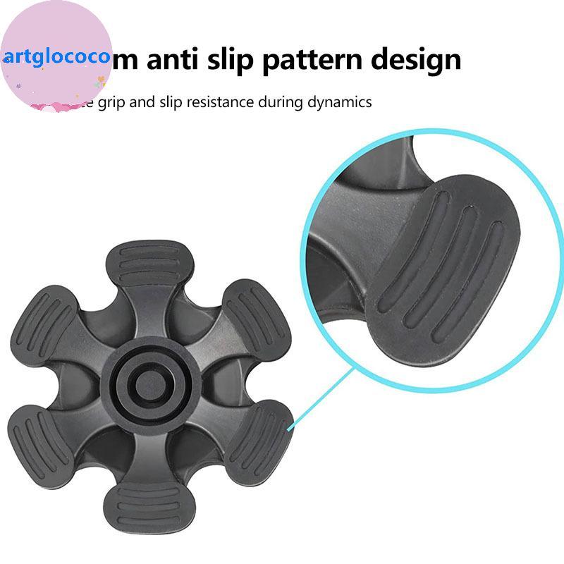 Artglococo 19MM Pontas De Cana 6 Pilares Design Antiderrapante Borracha Muleta Final Esteira Com Para Caminhar Sti Tiro