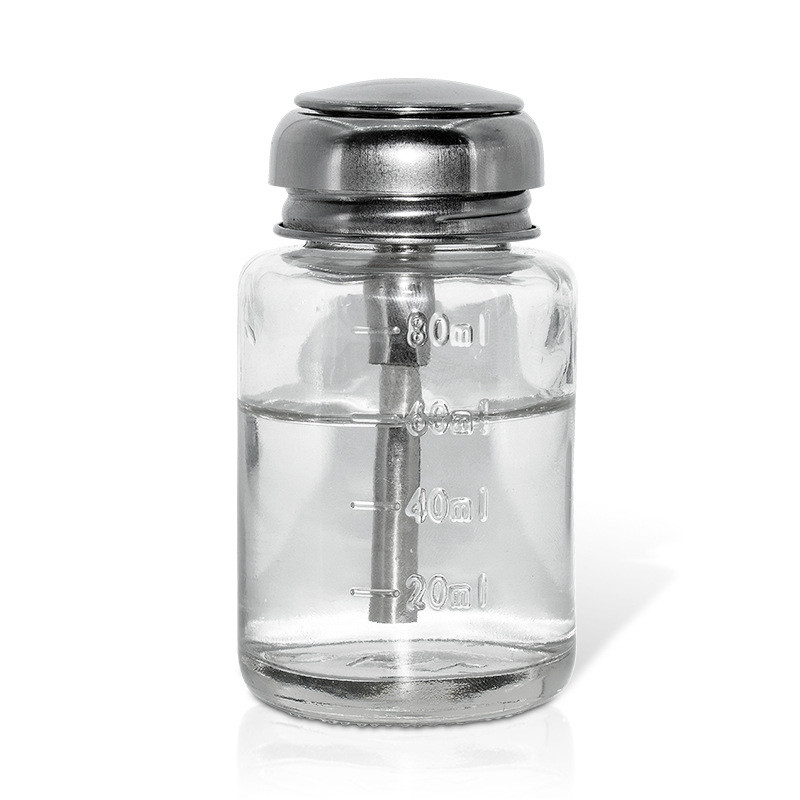 Frasco de álcool de vidro com válvula de pressão, espessado, para água de limpeza de placas, frasco para água de limpeza