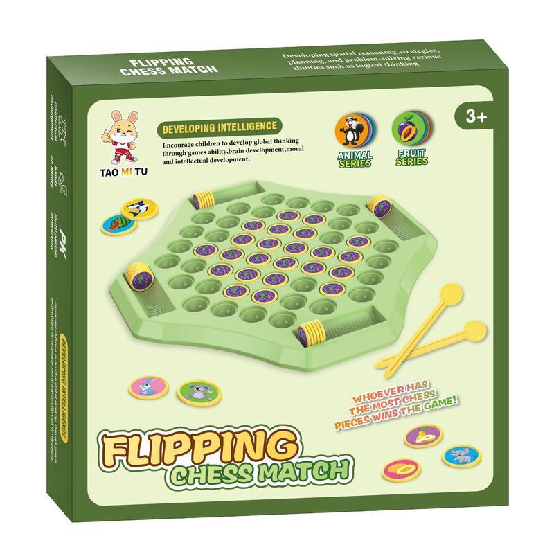 54Pcs Flip Chess Memory Match Battle，Large Size Memory Chess Game，2 - 4Player Focus & Logic Training Game for Kids，Enlar