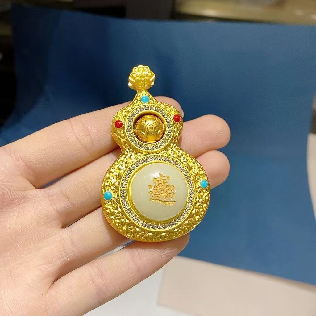 Pedra luminosa método antigo rotativo cabaça pingente colar nicho feminino simples acessórios de alta qualidade