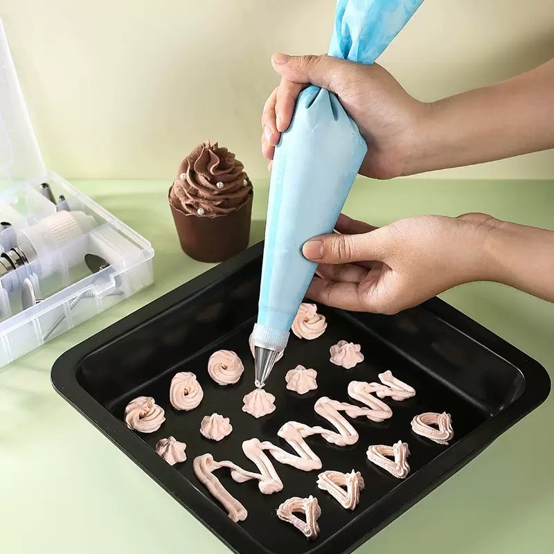 26PÇS Bico Para Confeitar Conjunto De Saco De Silicone Para Decoração Com Creme Confeitaria Bolo