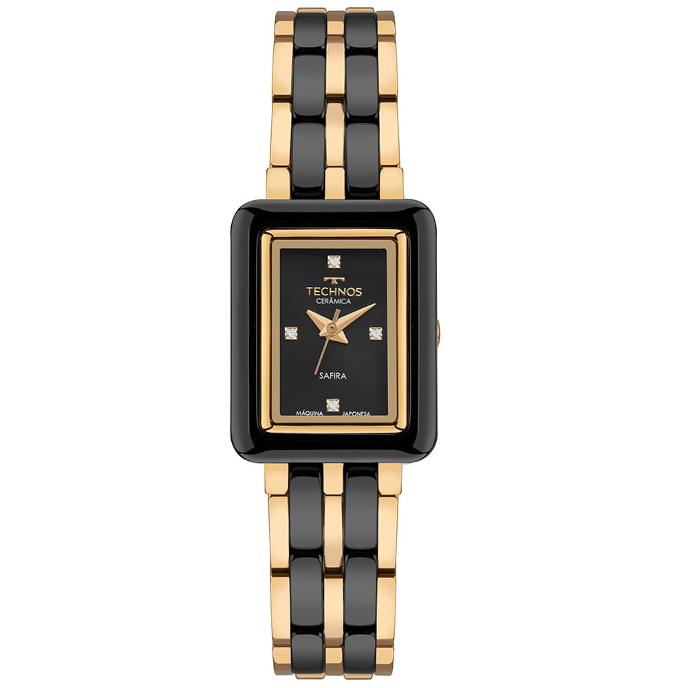 Relógio Technos Feminino Cerâmica Dourado - 5Y36AB/1P