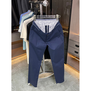 Oferta H, pedido restante! Homens primavera verão outono calças casuais corte reto etiqueta calças masculinas negócios c