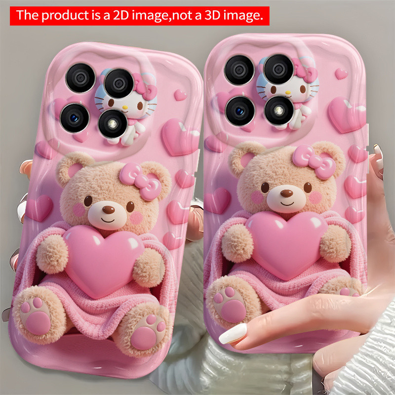 Capa de celular - Esta capa de celular da SANRIO é adequada para Huawei/Honor e apresenta um design de urso de pelúcia.