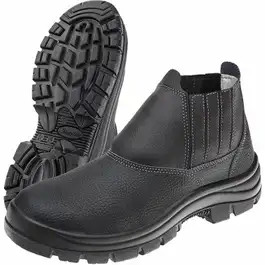 Botina Elástico Bidensidade B/Pvc Safety Flex Couro Relax Preto 11sfb48-Bp Marluvas Ca 43164
