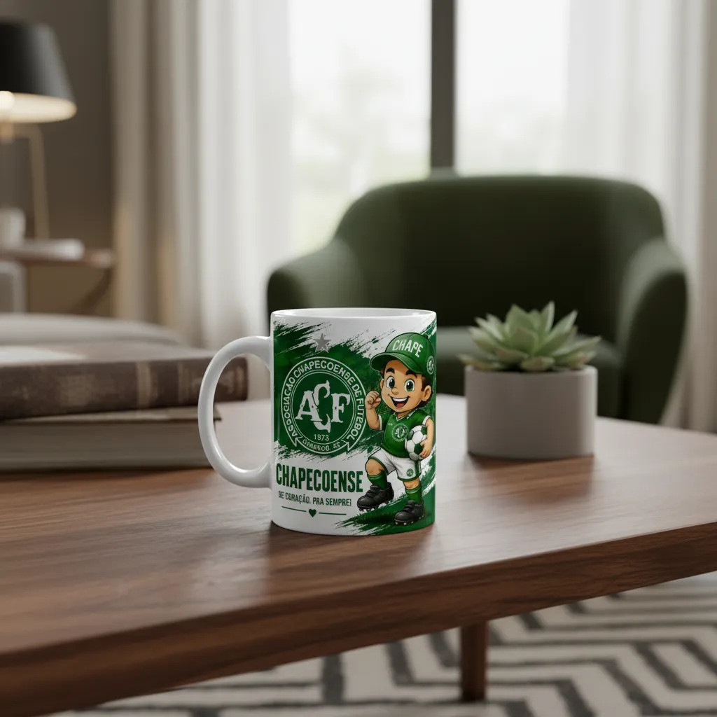 Caneca Xícara Chapecoense Futebol Clube Torcedor 325ml
