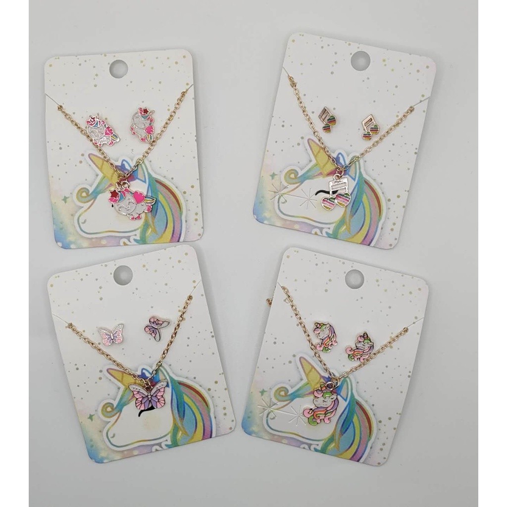 Kit Colar E Brinco Conjunto Infantil Criança Menina Bijuteria Ideal Para Revenda Lembrancinha