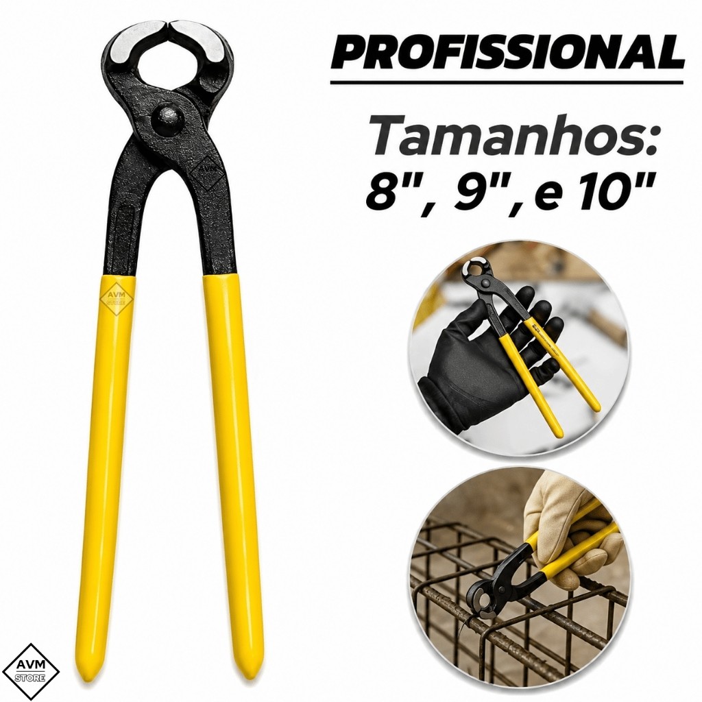 Alicate Turquesa Profissional Resistente Torquês Corta Arames Construção 8" 9" e 10" Polegadas