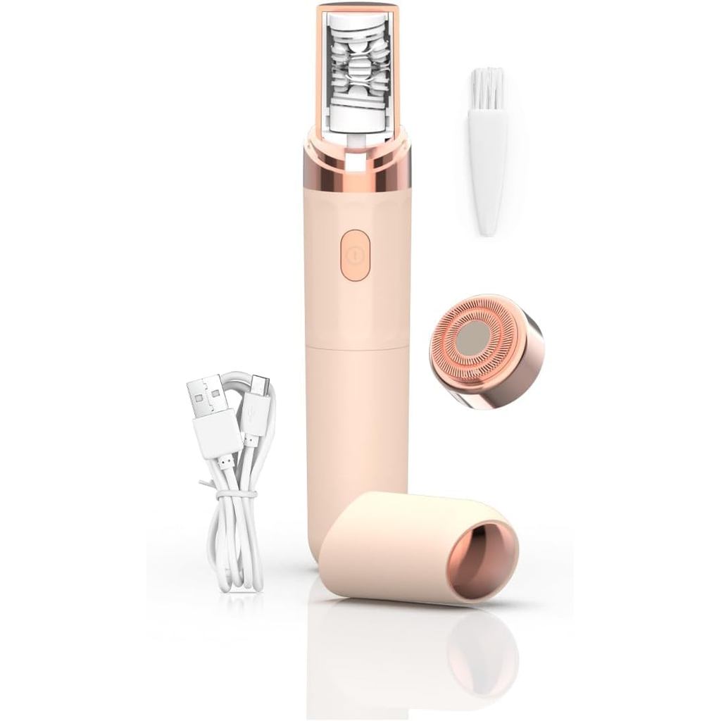 Epilador Facial para Mulheres - Dispositivo de Remoção de Pelos 2 em 1 para Rosto/Lábios/Pernas/Braços/Biquíni - Epilado