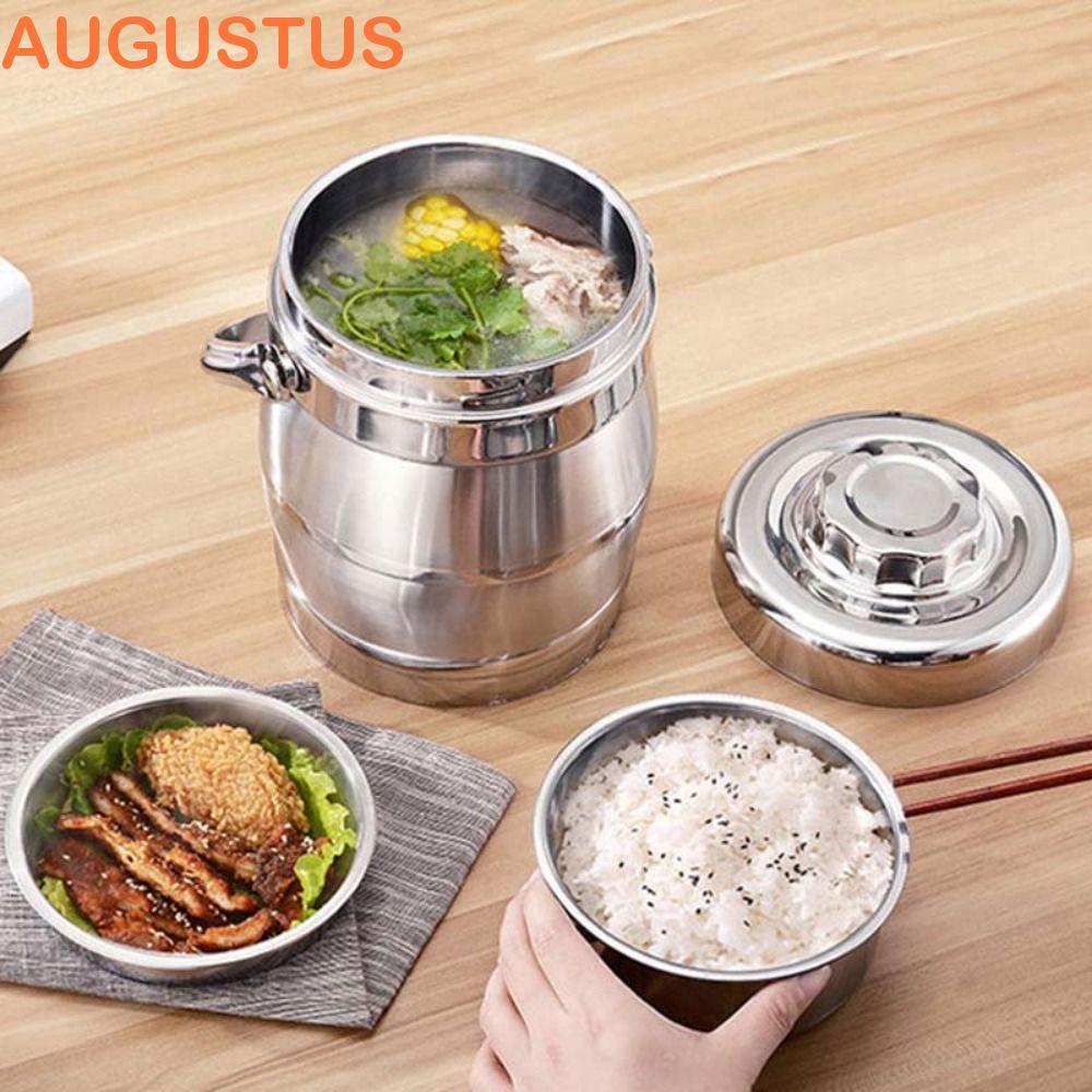 Frasco Térmico Para Alimentos AUGUSTUS , Lancheira Térmica De Aço Inoxidável De Grande Capacidade , Pote Isolado Selado