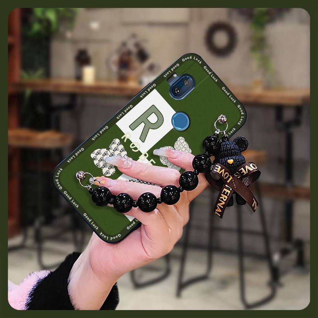 Capa Macia Fofa De Telefone Para MOTO ONE Hyper Sensação Amigável À Pele Resistente Sujeira Desenho Animado Pingente De