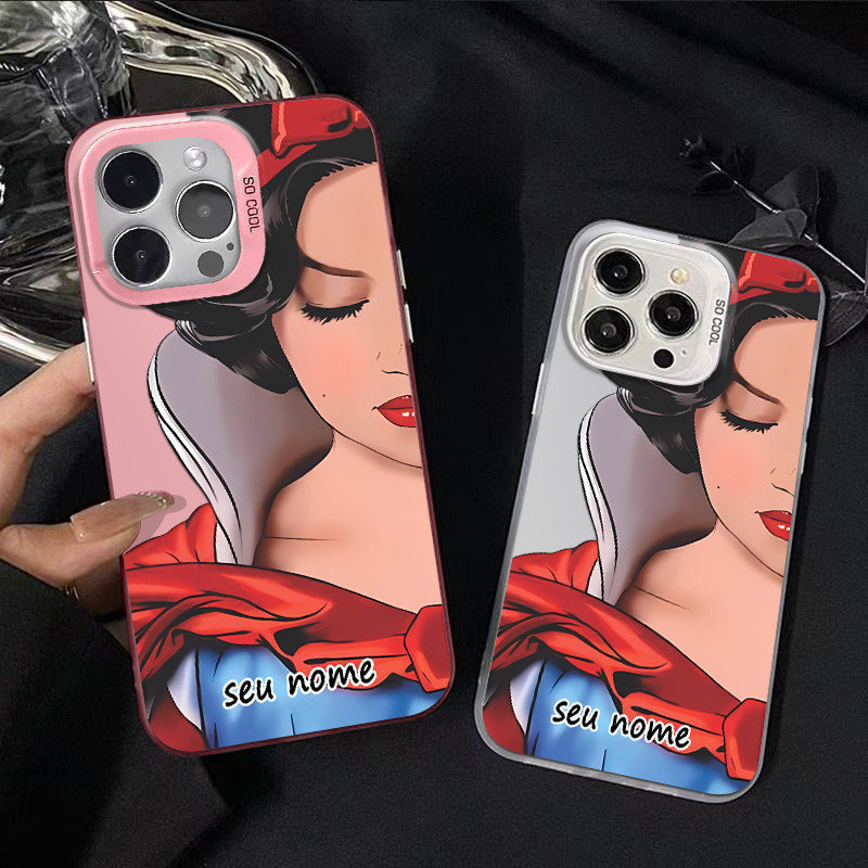 Capinha de celular personalizada Princesas Branca de Neve para iPhone xr xs 17 16 15 14 13 12 11 pro max 14 plus Capa
