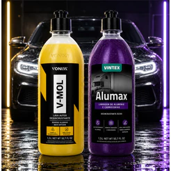 Kit Profissional Limpeza Automotiva V-Mol + Alumax 1,5L