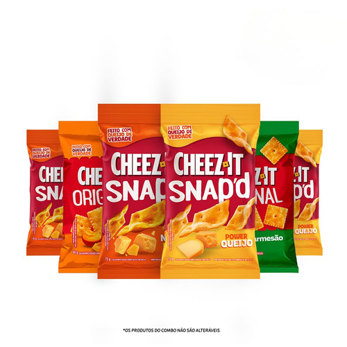 Salgadinho De Queijo Cheez-It® Original E Cheez-It® Sabores Sortidos 6 Unidades