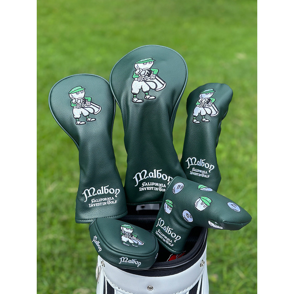 Capa de couro bordada para clube de golfe, capa de madeira para taco, Fairway, cabeça de madeira, capa protetora Univers
