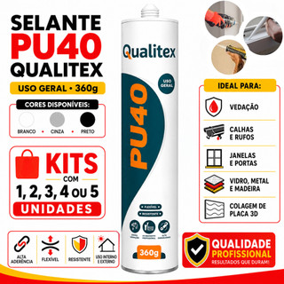 PU40 Cola Selante Branco/Preto/Cinza Para Pia de Cozinha Cola Trinca Telha Rufo Veda Calha Uso Geral