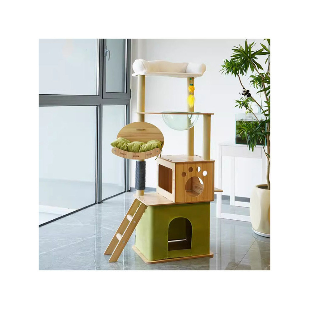 Um quadro de escalada para gatos, maca para gatos, quatro estações, Universal, não ocupa o chão, árvore de gato, cápsula