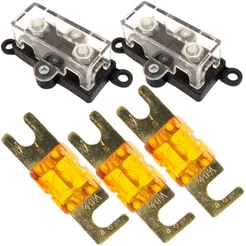 KIT 2 PORTA FUSÍVEL SOM AUTOMOTIVO MIDI E 3 FUSÍVEIS 40 AMPERES