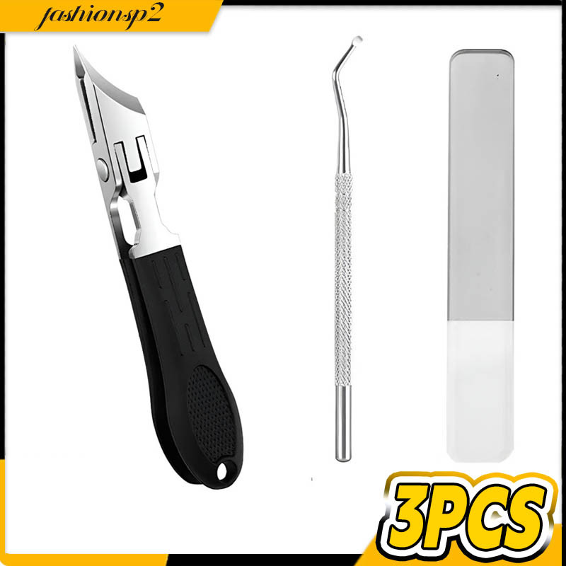 3Pcs Novo Cortador De Unhas Oblíquo De Bico Longo Abertura Grande Anti-Respingos Grosso E Duro Ferramentas De Manicur