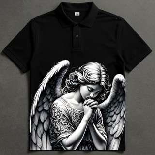 Camisa Polo Angelical Seraphim de Manga Curta Masculina, Casual em Oferta na Shopee