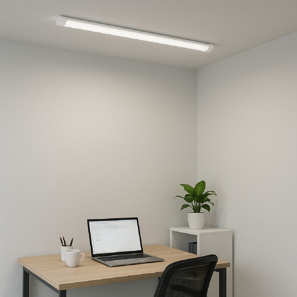 Detalhes do Kit 10 Luminarias Led Linear 20w ou 40W 6500K Branco Frio 110v/220v Branco Alut By Avant