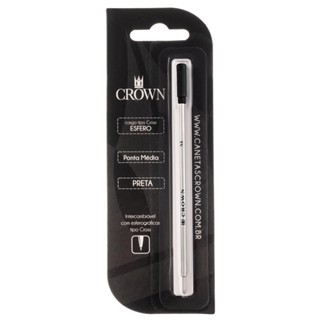 CARGA CROWN ESFEROGRAFICA TIPO CROSS Cor: Preta em Oferta na Shopee